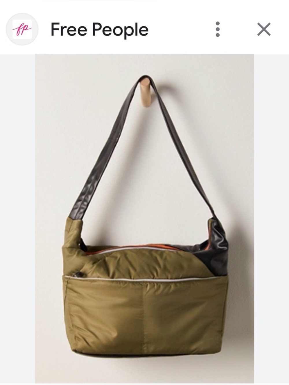 Wingin It-Free People- Olive Green Quilted Shoulder Bag